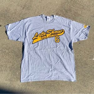 Vintage 1999 The Late Show Promotional Audience T-Shirt Grey Size XL